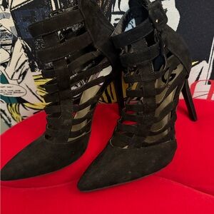 G by Guess Black Strappy Heels